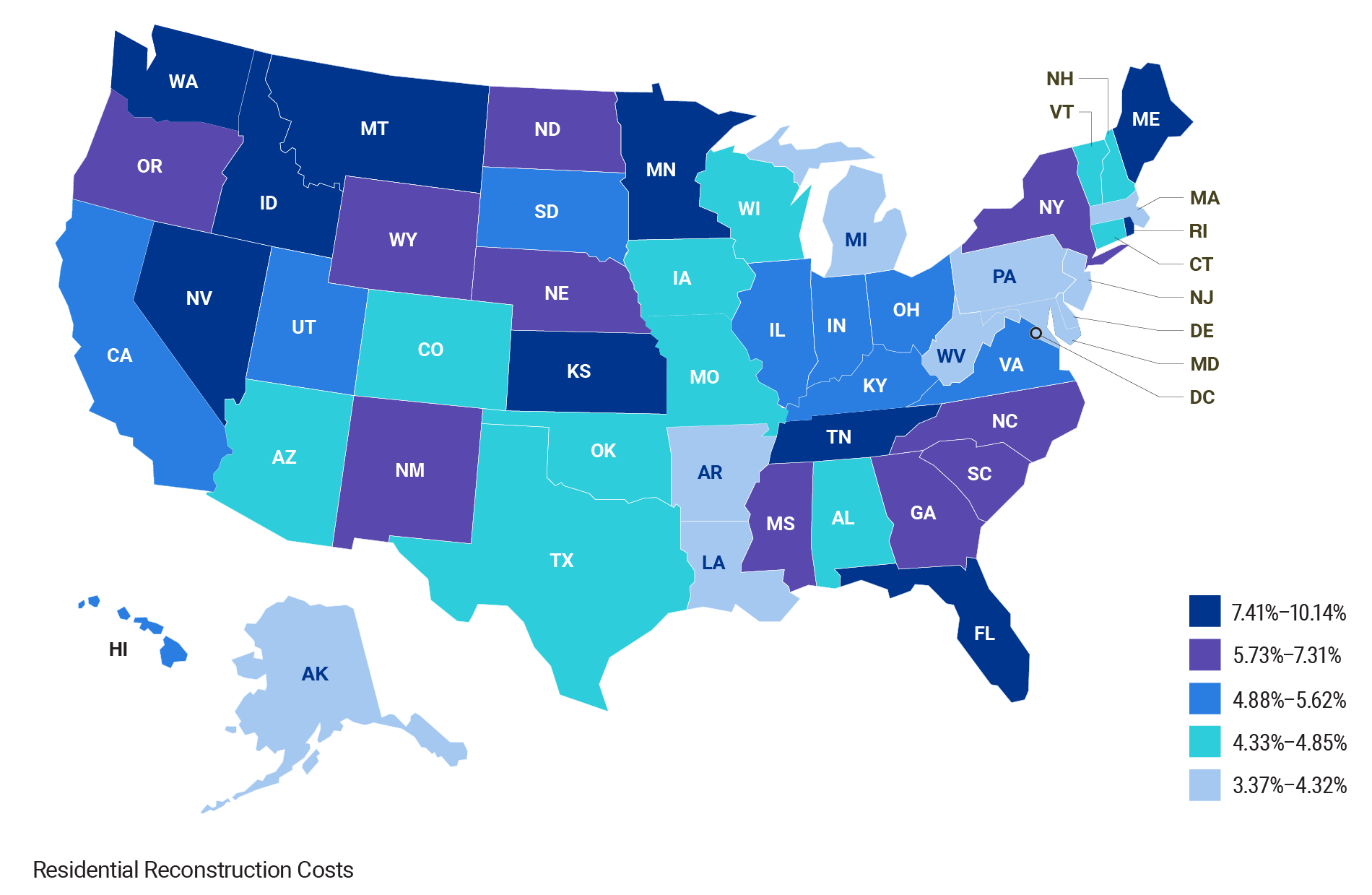 Q1 residential reconstruction costs