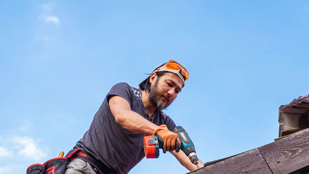 Roofer Making Repairs 