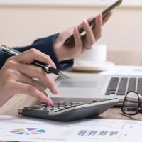 Office Worker Busy At Desk 