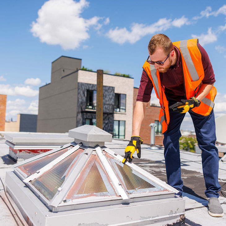 Inspector Checking Skylight 