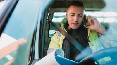 Commercial Driver At Wheel 