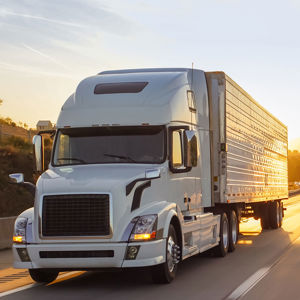 Commercial Trucks On Highway 