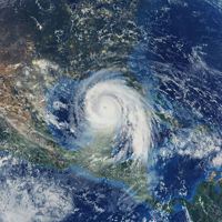 Satellite Image Of Storm Over Earth 