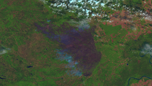 Landsat Image Of The Chuckegg Creek Fire 
