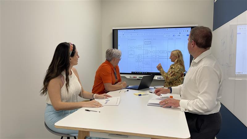 Colleagues working together