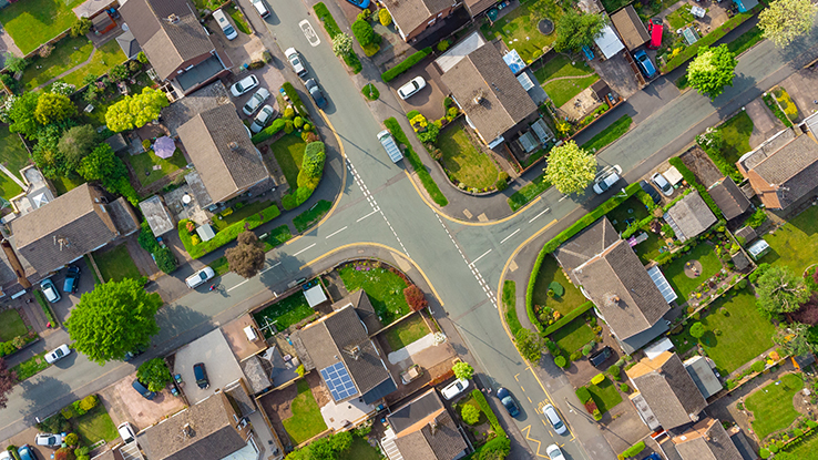 Neighborhood view from above