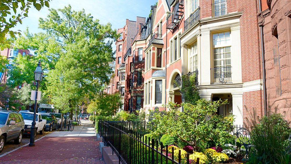Apartment and sidewalk