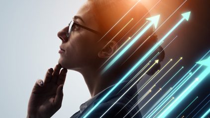 Person thinking of new technology 