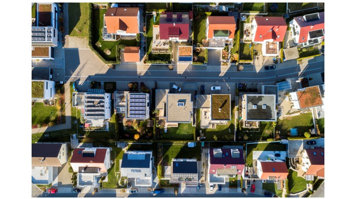View of houses from overhead