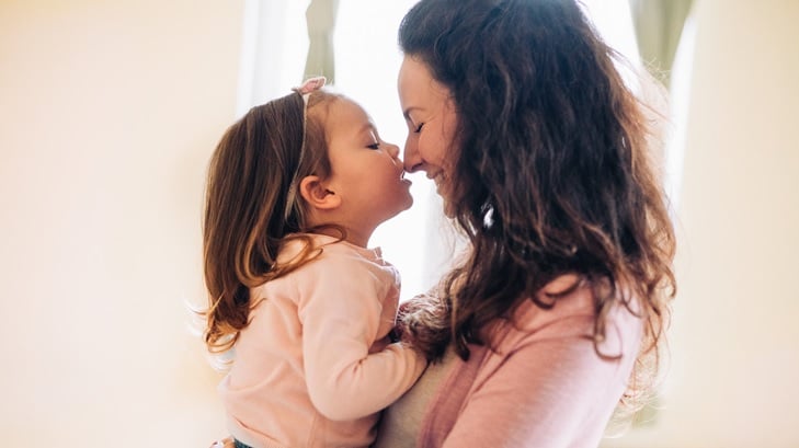 Mother holding a child
