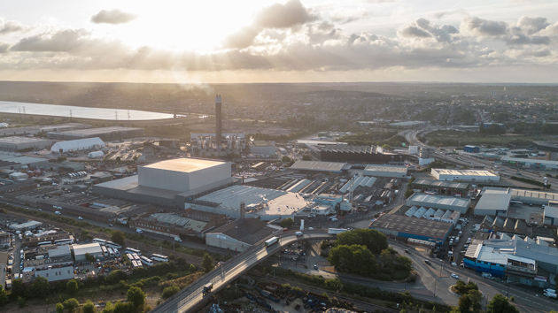 Aerial View Of Commercial Buildings 