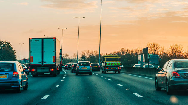 Vehicles On A Highway 
