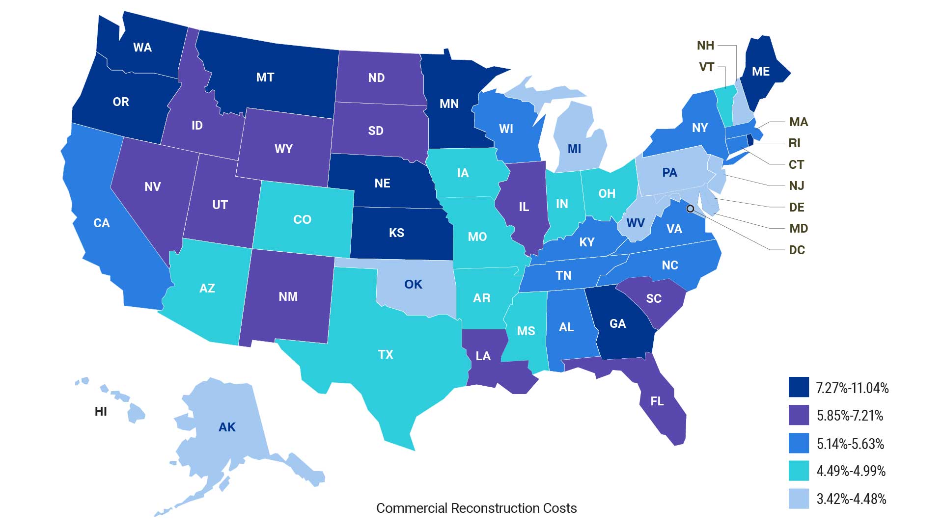 commercial reconstruction costs q2 2025