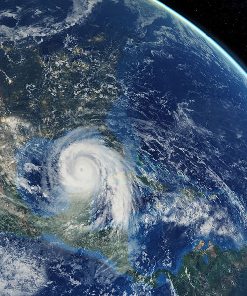 Satellite Image Of Storm Over Earth 