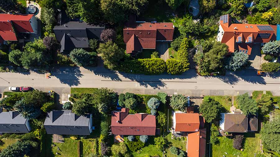 aerial-view-of-suburban-street