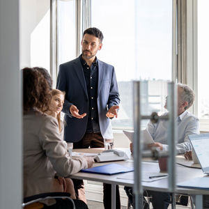 Colleagues In Conference Room 