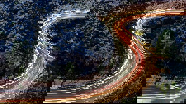 Auto Headlights Long Exposure Highway 