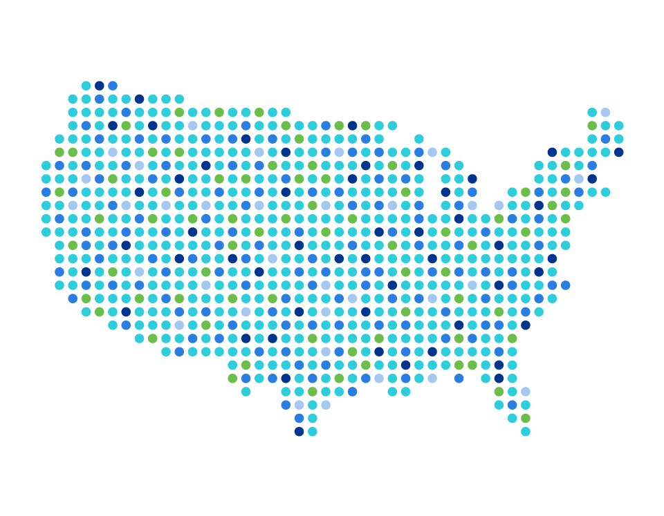 Us Map With Dots V5 