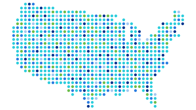 Us Map With Dots V5 
