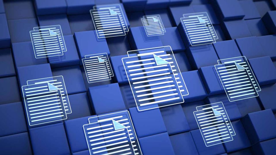 Floating Data File Icons 