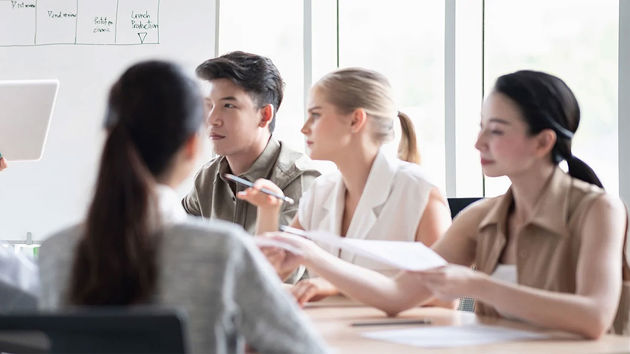 Coworkers In Conference Room 