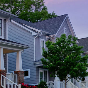 Neighborhood With Similar Manicured Houses 