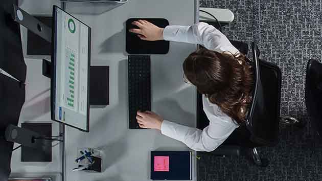 Overhead View Of Office Space 