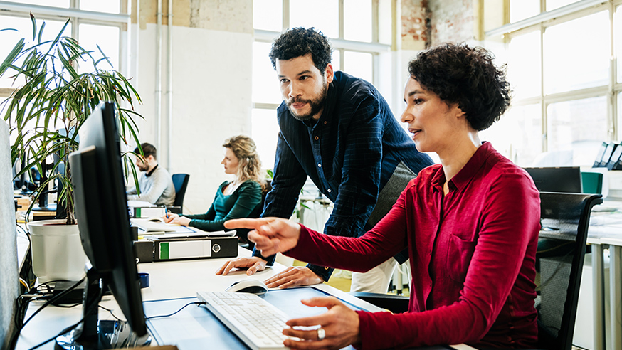 people in office computer